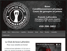 Tablet Screenshot of clubdeboxelafreniere.com